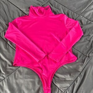 RARE Reebok Bright Pink Turtleneck one piece size XL